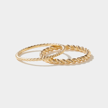 Gold Rope Rings