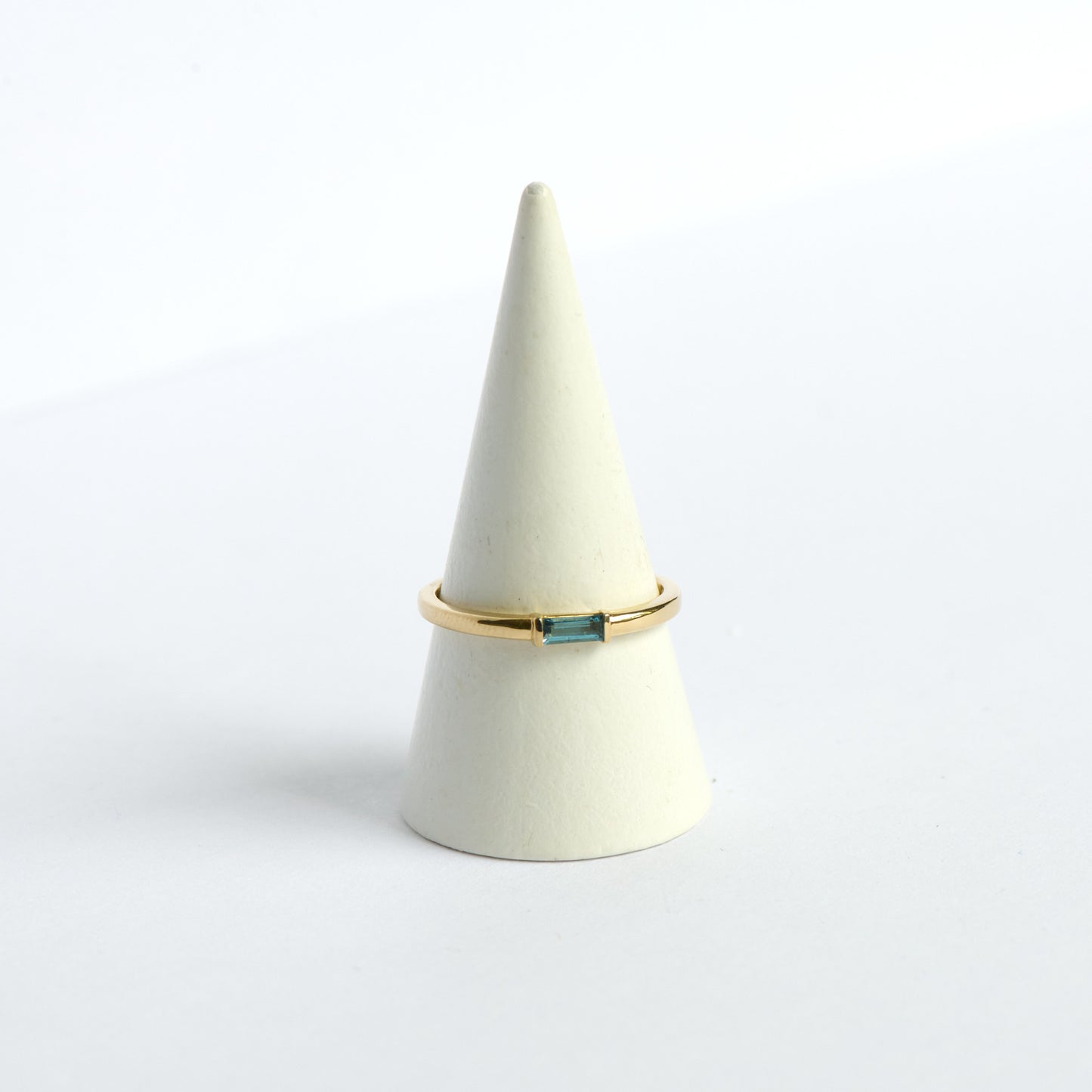 London Blue Topaz Stacking Gold Ring