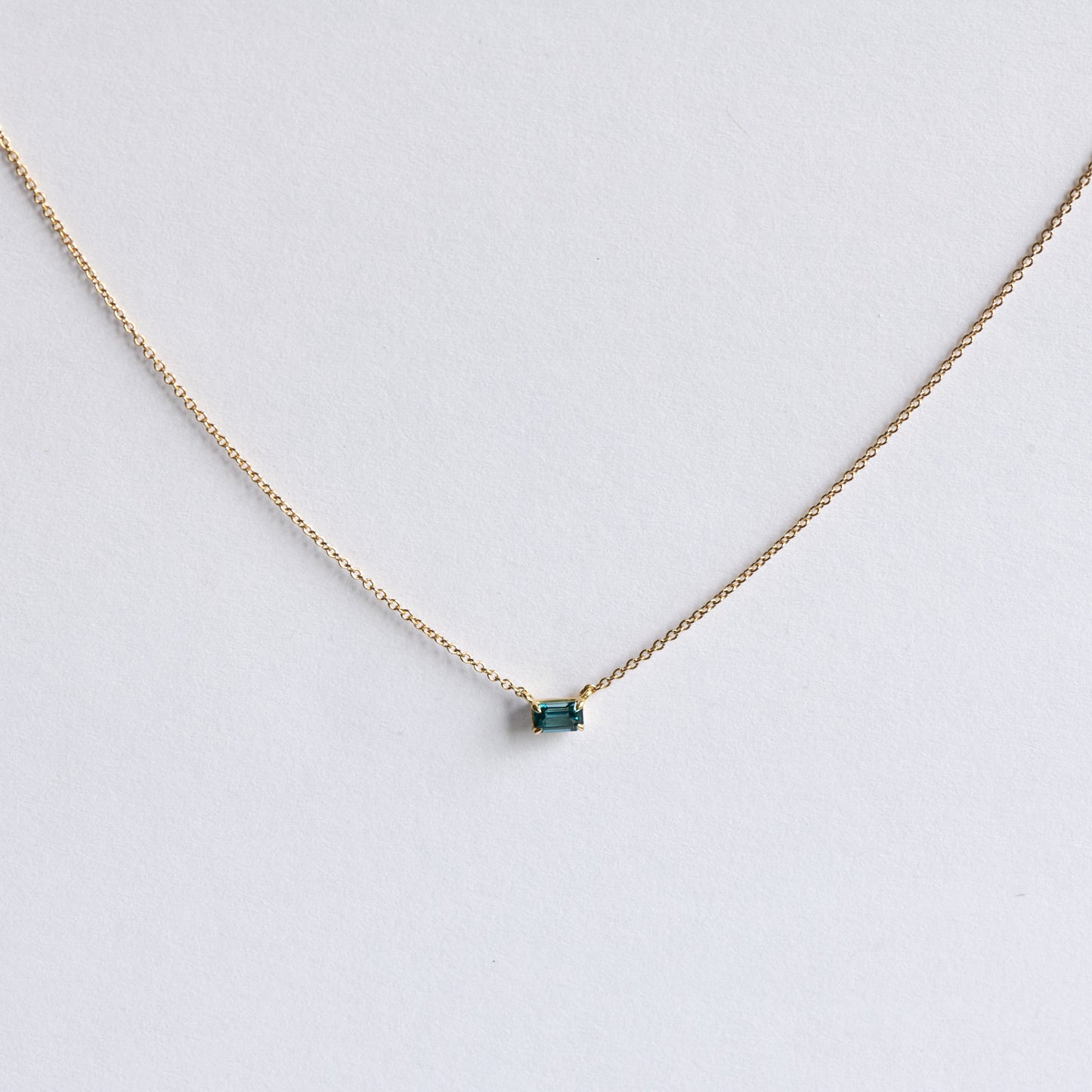 Blue Topaz Gold Necklace