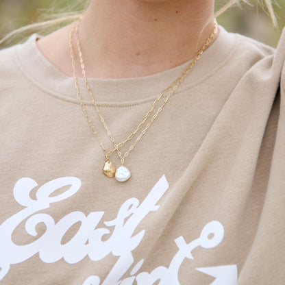 Gold Clam Necklace