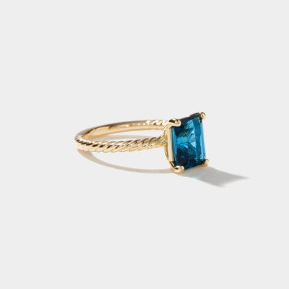 Emerald Cut London Blue Topaz