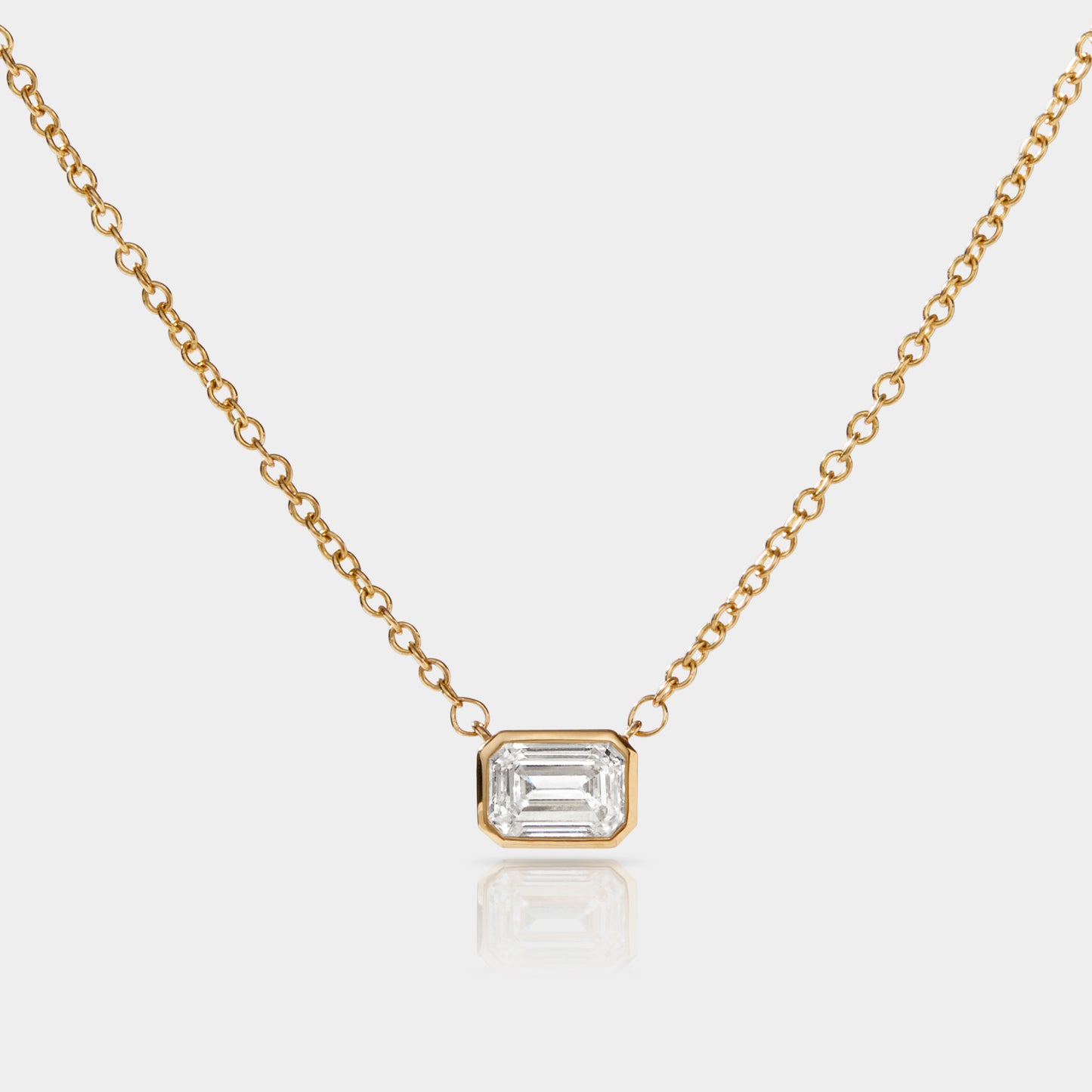 Lab-Grown Diamond Necklace Bezel