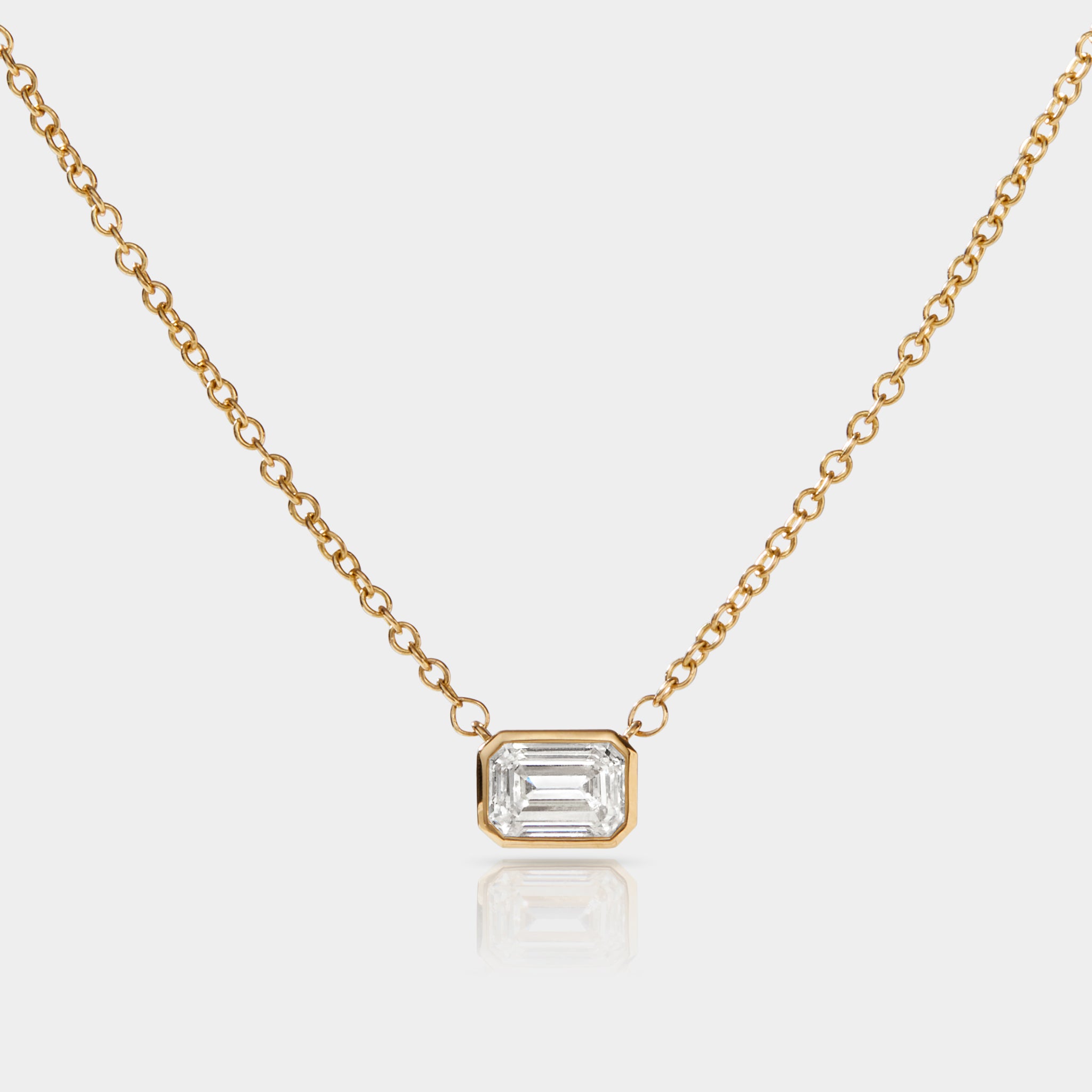 Lab-Grown Diamond Necklace Bezel