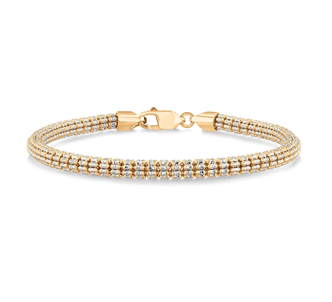 Yellow gold Iced bracelet