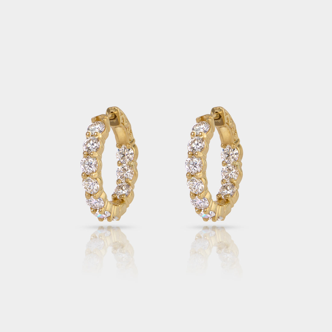 Front to Back Diamond Hoops