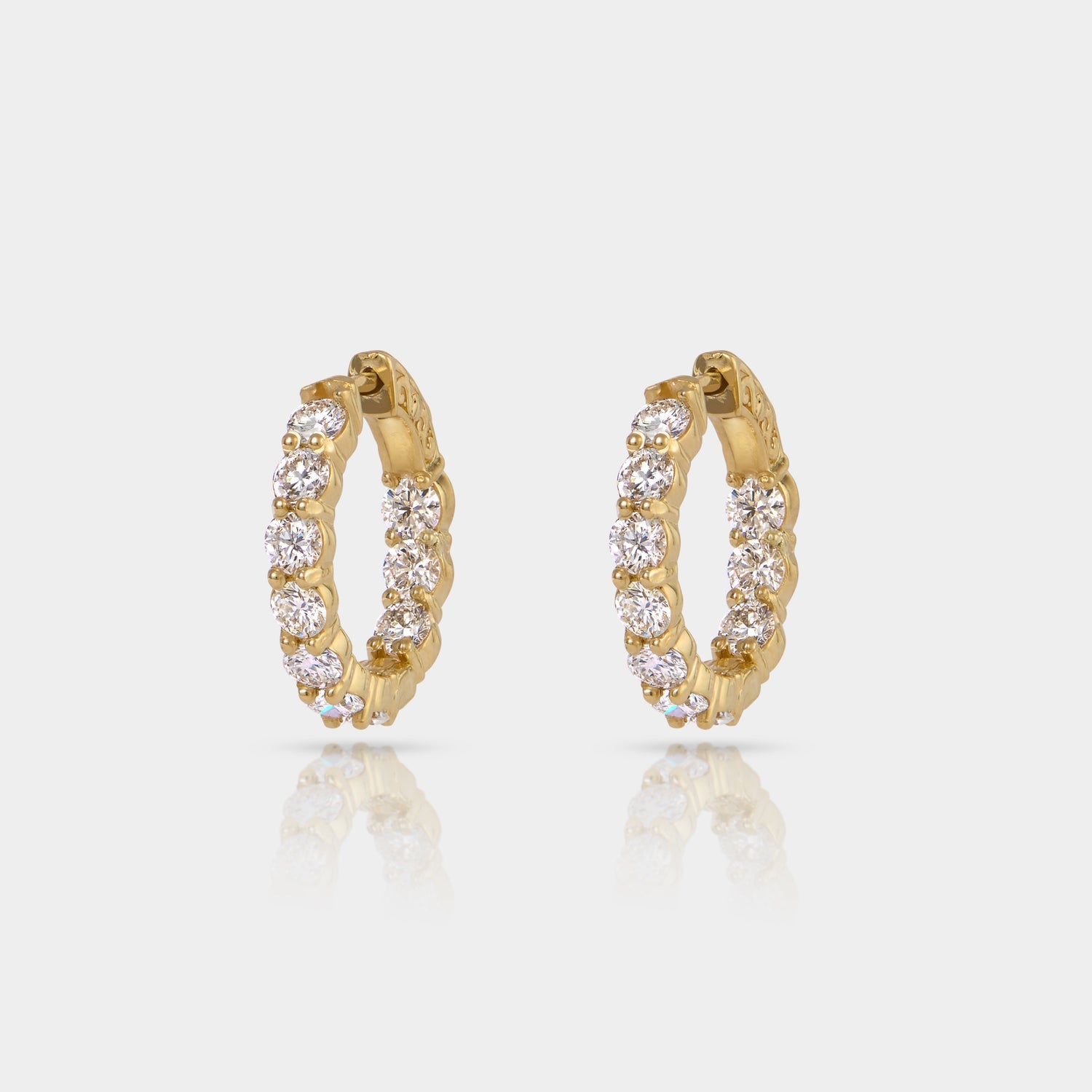 Front to Back Diamond Hoops