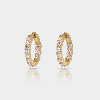 Front to Back Diamond Hoops