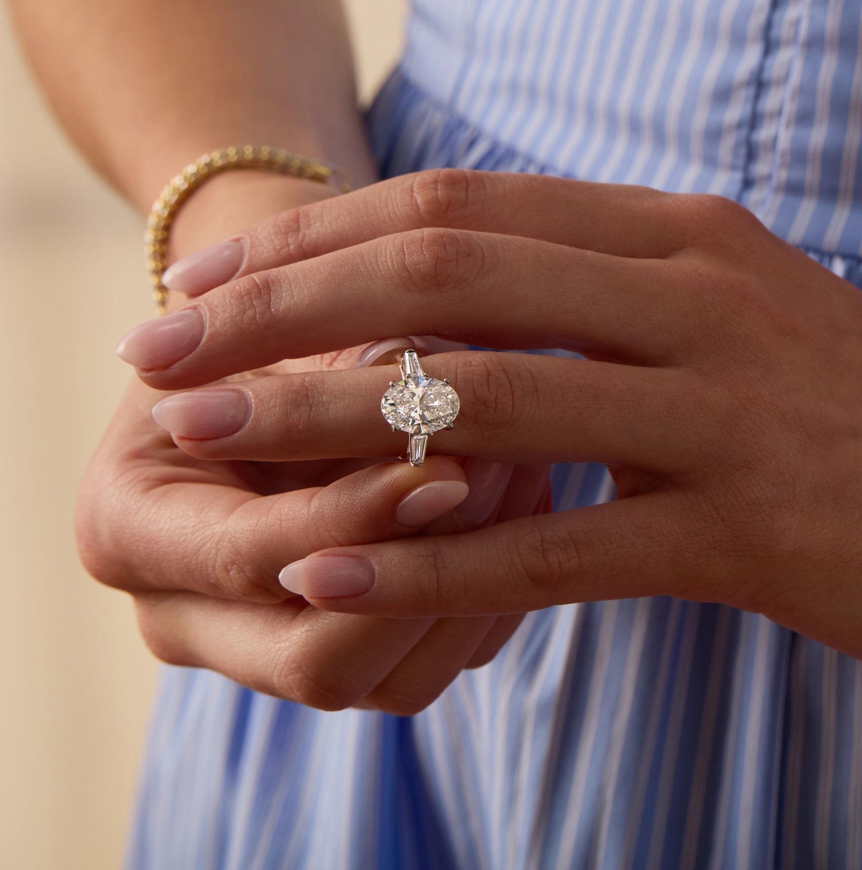 Lab Grown Oval Engagement Ring