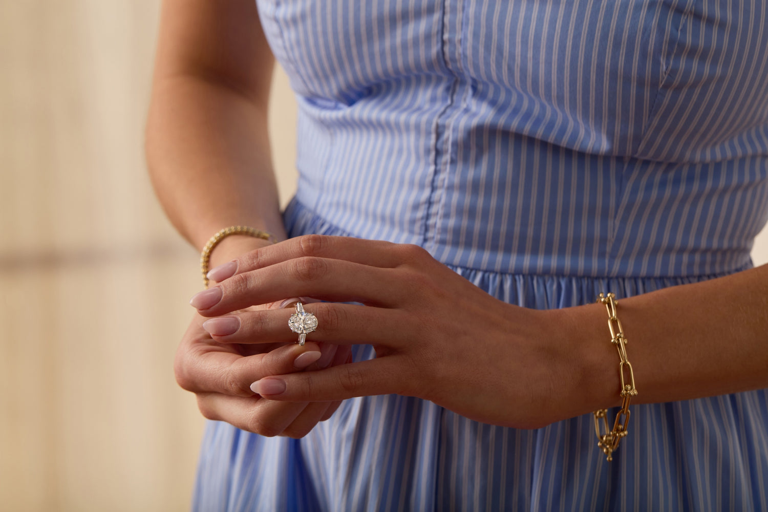 Lab Grown Oval Engagement Ring