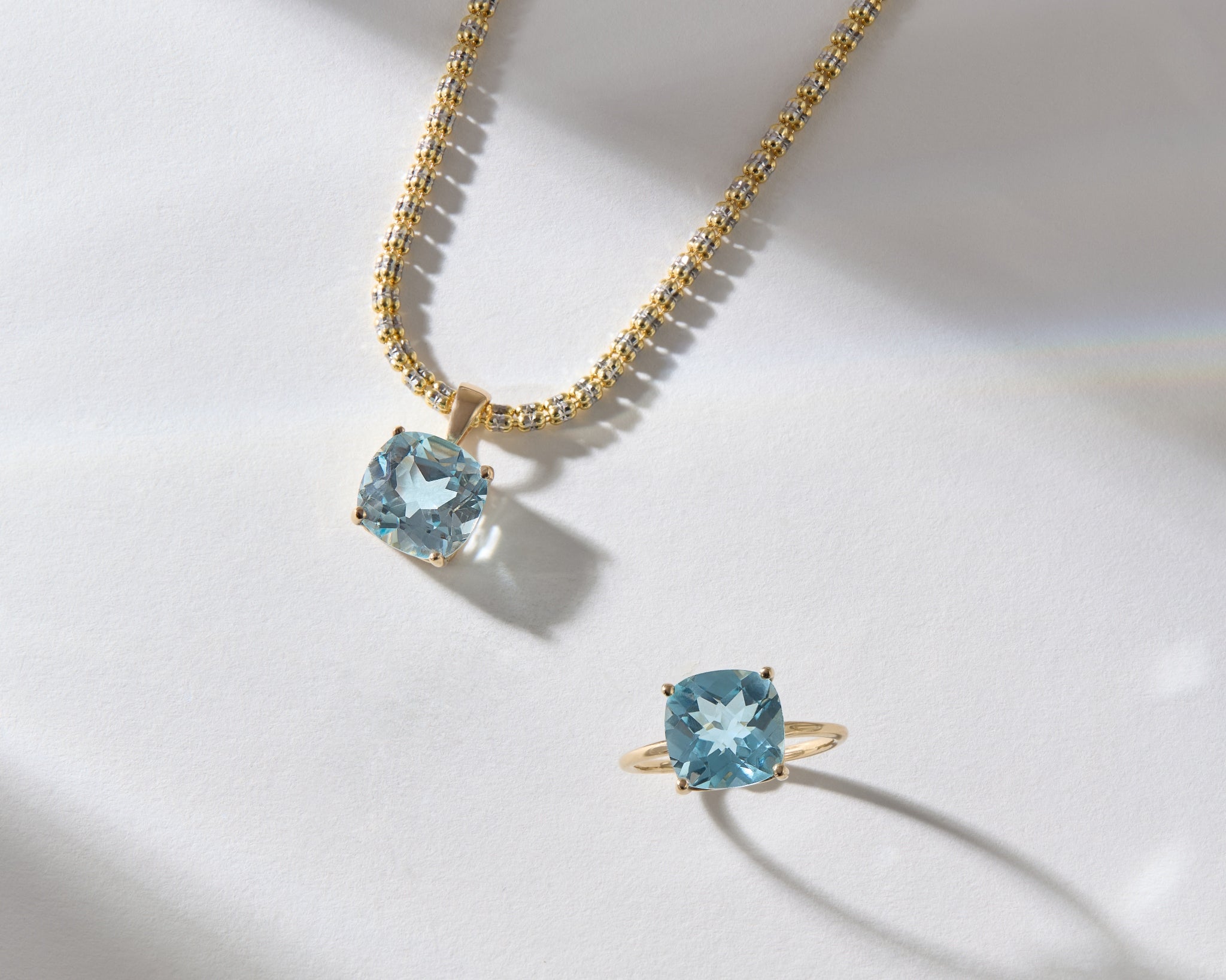 Blue Topaz Ring and Pendant