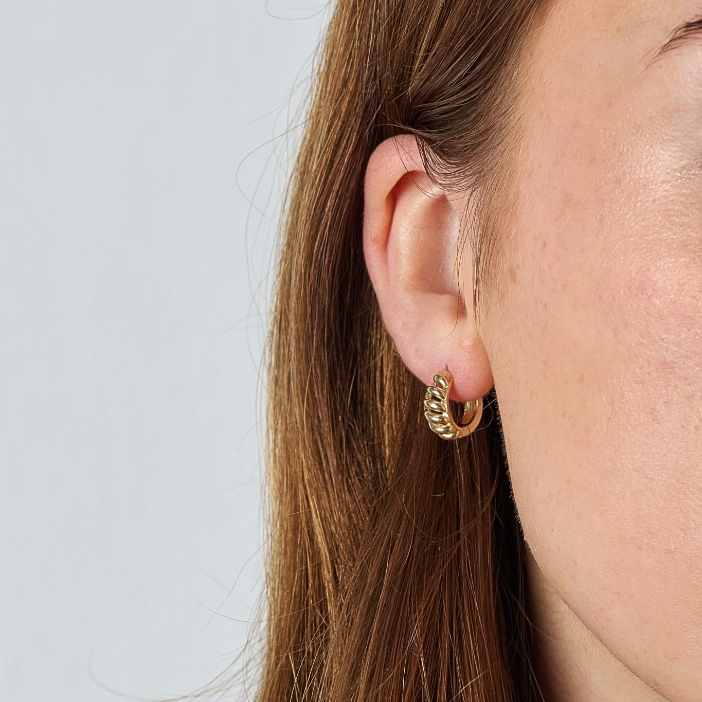 Freeform Gold Earring 