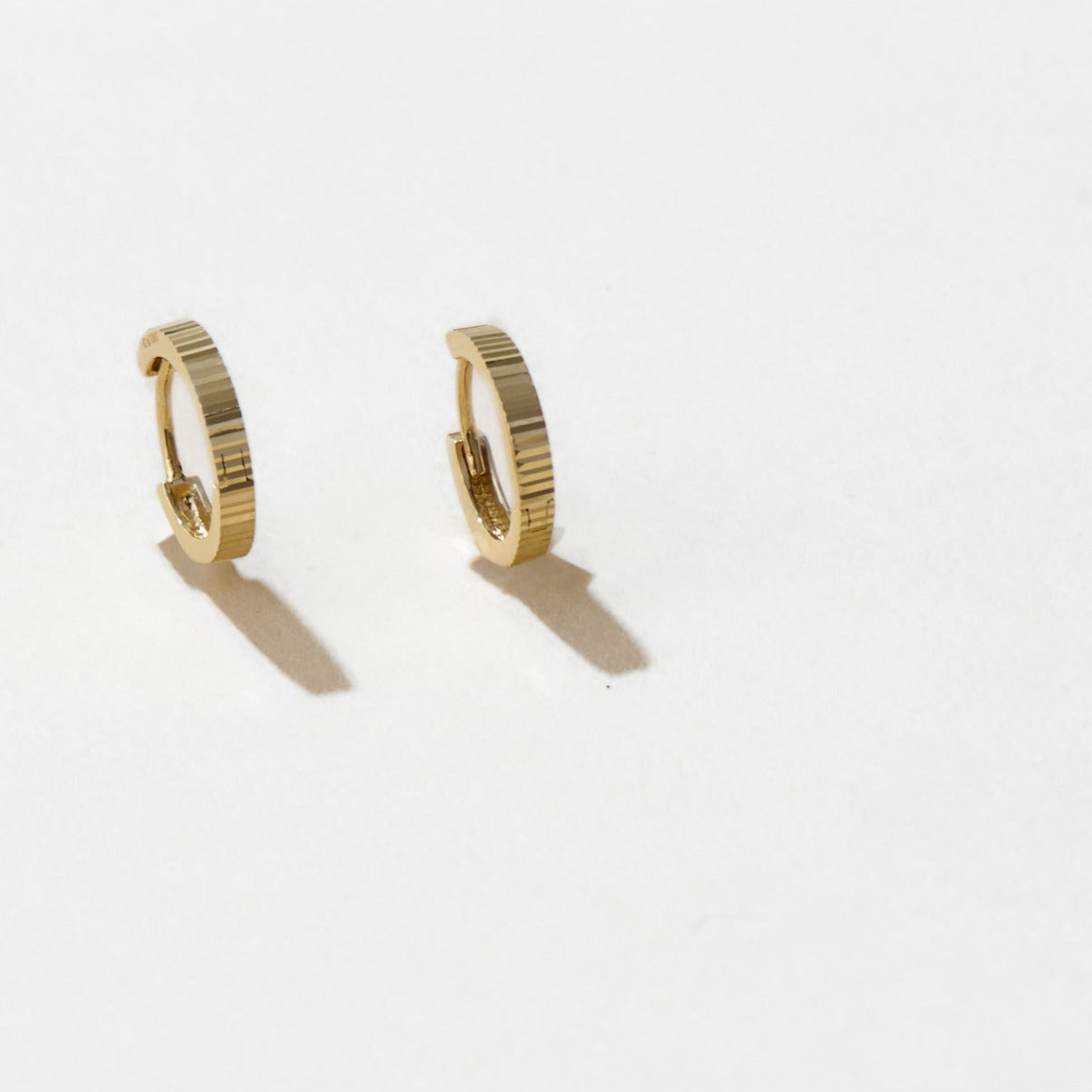 Hinged14k Gold Huggie Earrings 