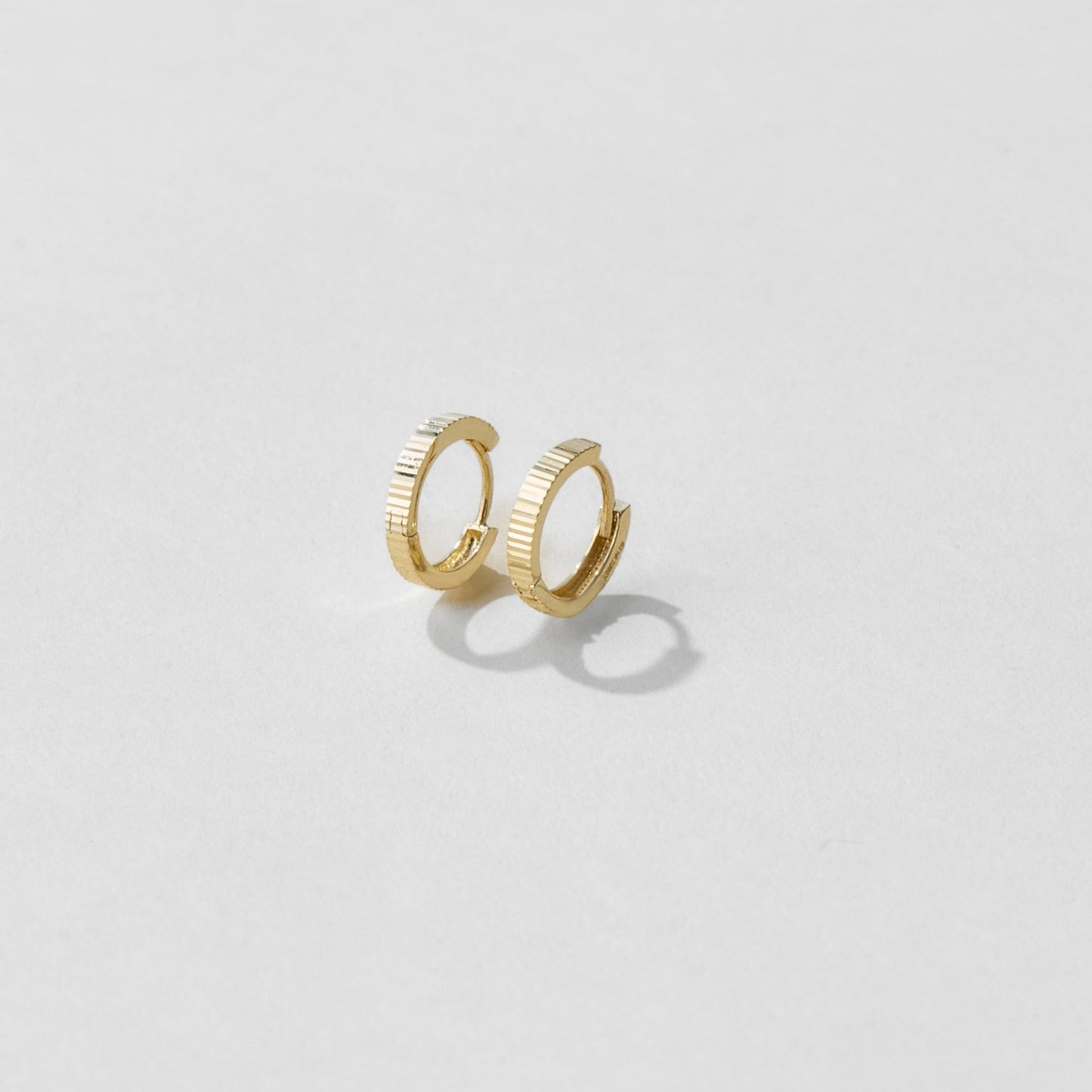 14k Gold Huggie Hoops