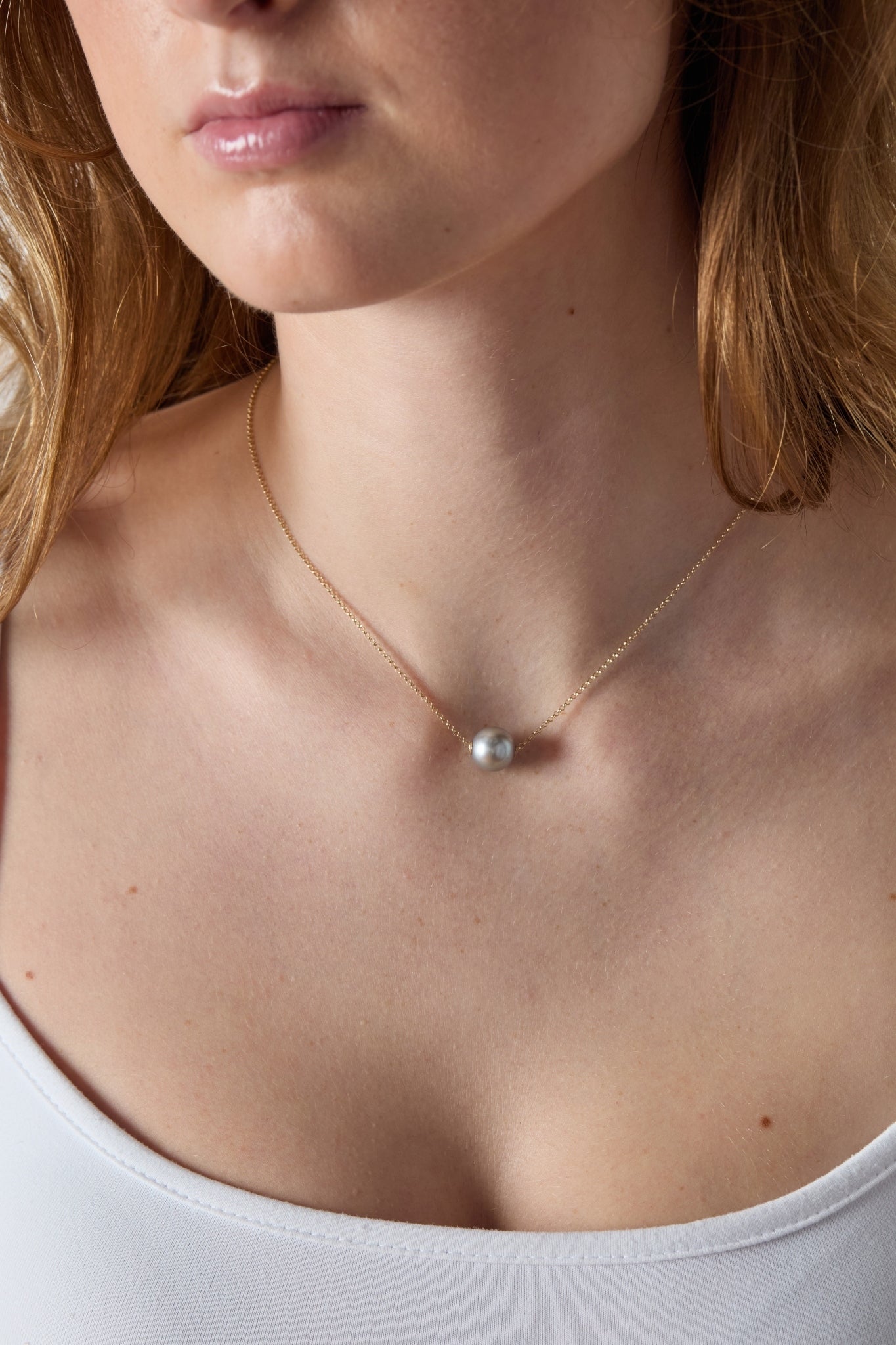 Light Grey Tahitian Pearl Necklace 