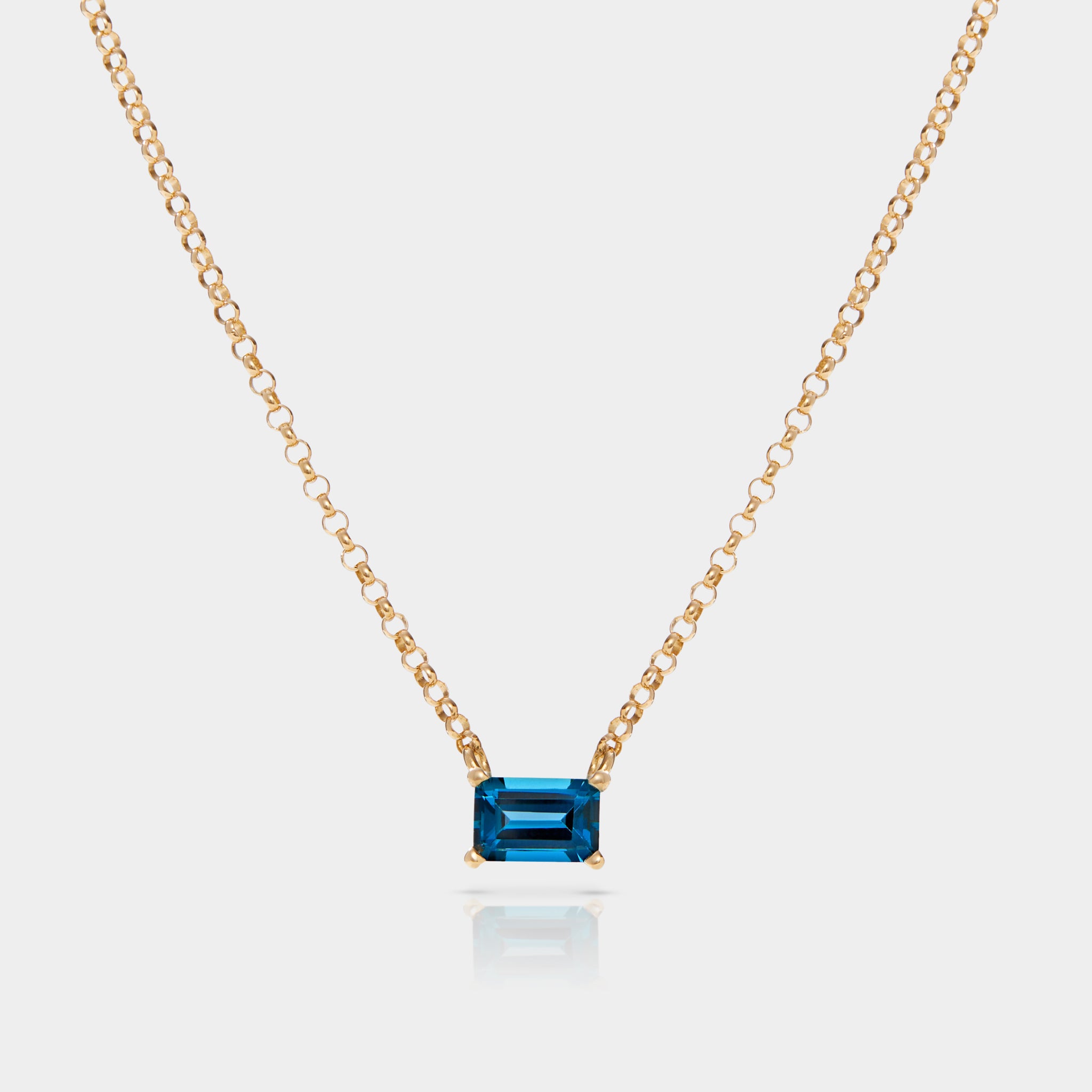 London Blue Topaz Gold Chain