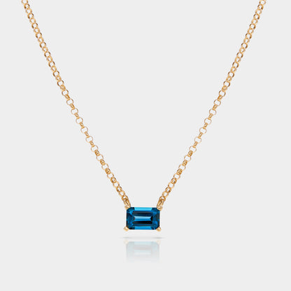 London Blue Topaz Gold Chain