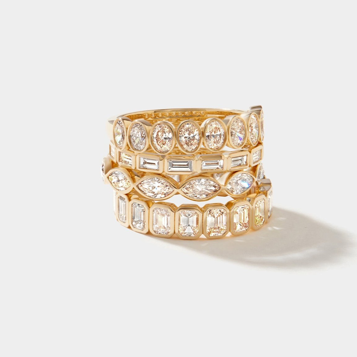 Bezel Eternity Rings