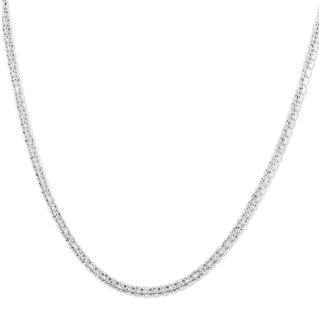 White Gold Iced Chain 